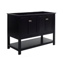 Fresca Manchester 48" Black Traditional Double Sink Bathroom Cabinet FCB2348BL-D