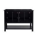 Fresca Manchester 48" Black Traditional Double Sink Bathroom Cabinet FCB2348BL-D