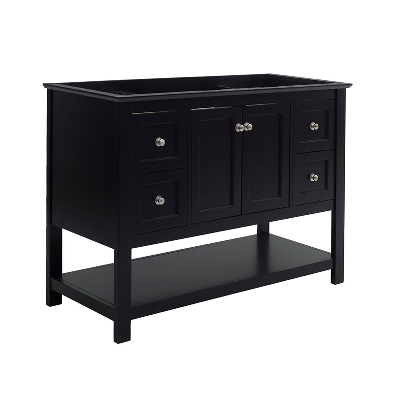 Fresca Manchester 48" Black Traditional Bathroom Cabinet FCB2348BL