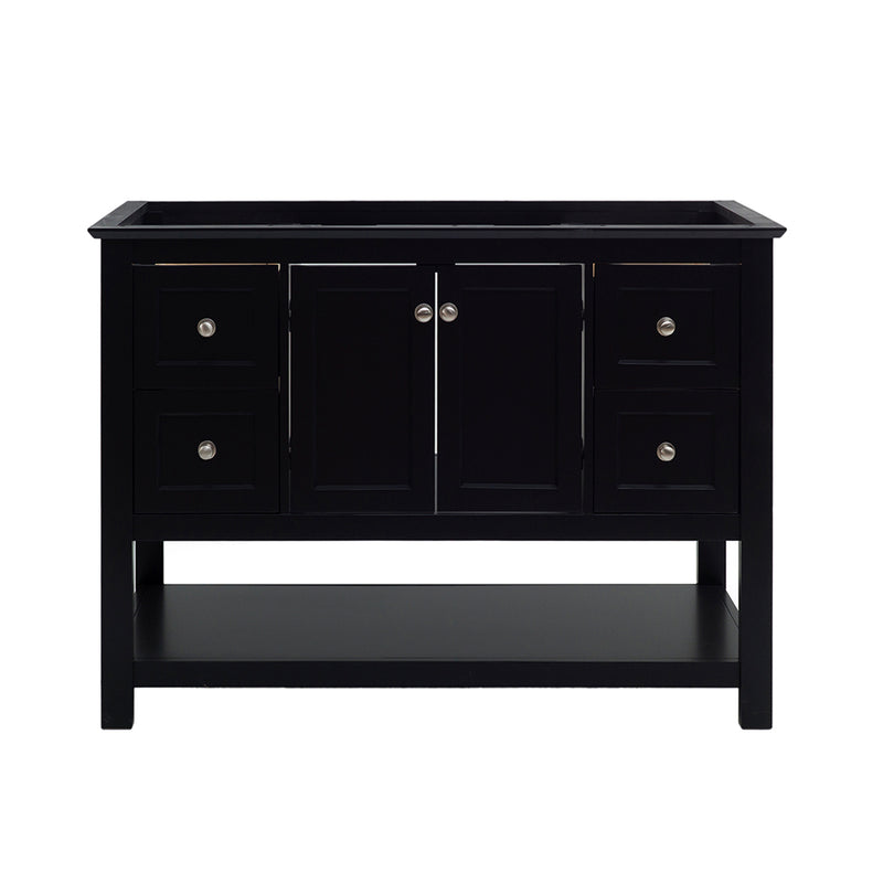 Fresca Manchester 48" Black Traditional Bathroom Cabinet FCB2348BL