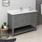 Fresca Manchester Regal 48" Gray Wood Veneer Traditional Bathroom Cabinet with Top and Sink FCB2348VG-CWH-U