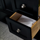 Fresca Manchester 60" Black Traditional Double Sink Bathroom Cabinet with Top and Sinks FCB2360BL-D-CWH-U