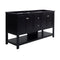 Fresca Manchester 60" Black Traditional Double Sink Bathroom Cabinet FCB2360BL-D