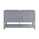 Fresca Manchester 60" Gray Traditional Double Sink Bathroom Cabinet FCB2360GR-D