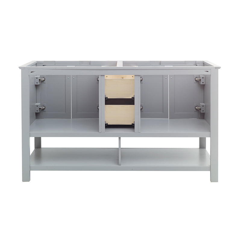 Fresca Manchester 60" Gray Traditional Double Sink Bathroom Cabinet FCB2360GR-D