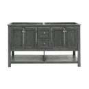 Fresca Manchester Regal 60" Gray Wood Veneer Traditional Double Sink Bathroom Cabinet FCB2360VG-D