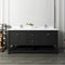 Fresca Manchester 72" Black Traditional Double Sink Bathroom Cabinet with Top and Sinks FCB2372BL-D-CWH-U