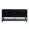 Fresca Manchester 72" Black Traditional Double Sink Bathroom Cabinet FCB2372BL-D