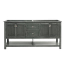 Fresca Manchester Regal 72" Gray Wood Veneer Traditional Double Sink Bathroom Cabinet FCB2372VG-D