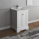 Fresca Windsor 24" Matte White Traditional Bathroom Cabinet with Top and Sink FCB2424WHM-CWH-U