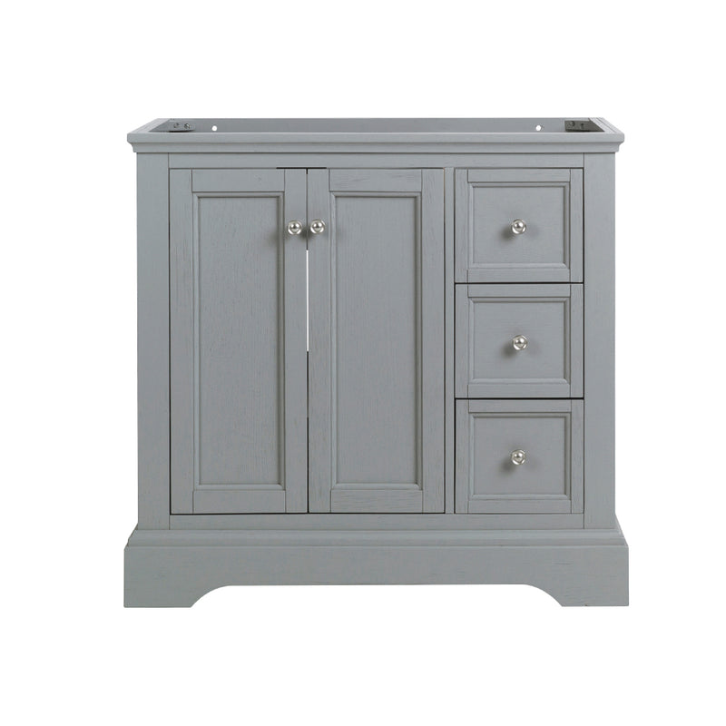 Fresca Windsor 36" Gray Textured Traditional Bathroom Cabinet FCB2436GRV