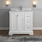 Fresca Windsor 36" Matte White Traditional Bathroom Cabinet with Top and Sink FCB2436WHM-CWH-U