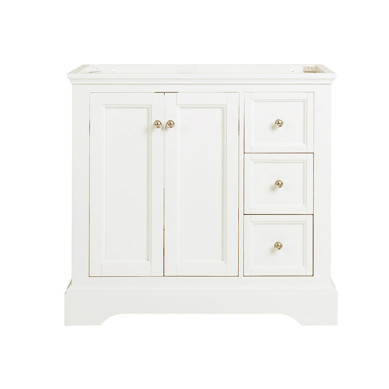 Fresca Windsor 36" Matte White Traditional Bathroom Cabinet FCB2436WHM