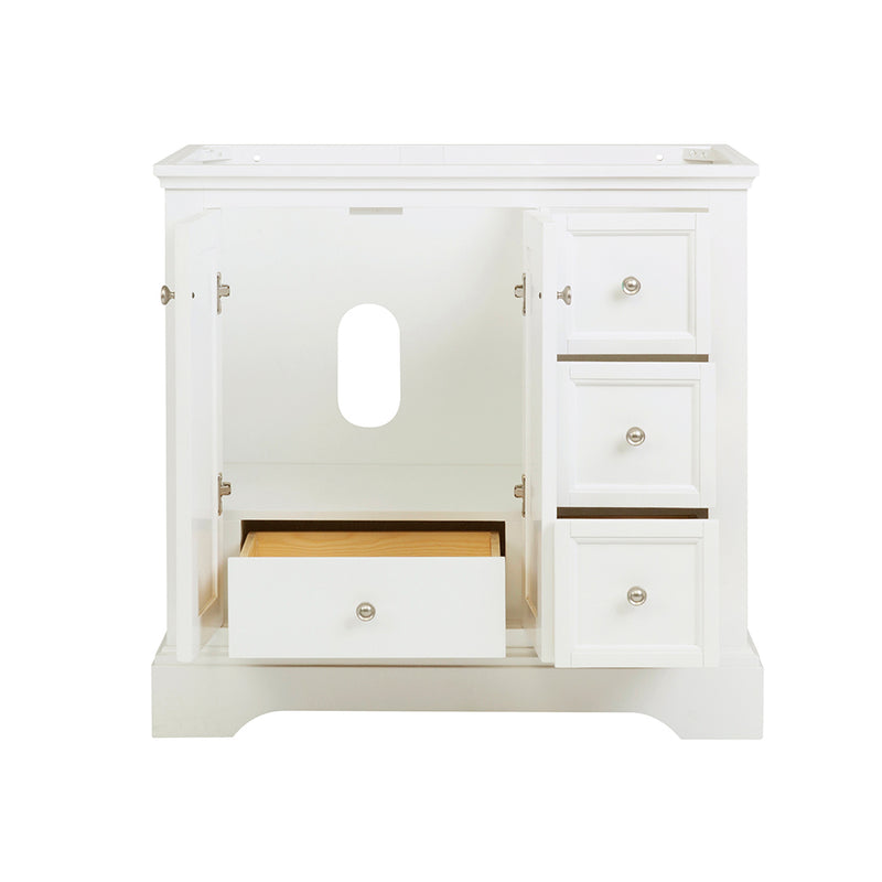 Fresca Windsor 36" Matte White Traditional Bathroom Cabinet FCB2436WHM