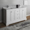 Fresca Windsor 60" Matte White Traditional Double Sink Bathroom Cabinet with Top and Sinks FCB2460WHM-CWH-U