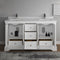 Fresca Windsor 60" Matte White Traditional Double Sink Bathroom Cabinet with Top and Sinks FCB2460WHM-CWH-U