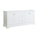 Fresca Windsor 72" Matte White Traditional Double Sink Bathroom Cabinet FCB2472WHM