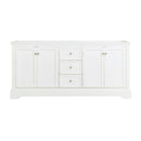 Fresca Windsor 72" Matte White Traditional Double Sink Bathroom Cabinet FCB2472WHM