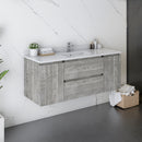 Fresca Formosa 48" Wall Hung Modern Bathroom Cabinet with Top and Sink in Ash FCB31-122412ASH-CWH-U