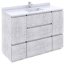 Fresca Formosa 47" Floor Standing Modern Bathroom Cabinet in Rustic White FCB31-122412RWH-FC