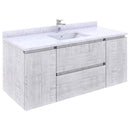 Fresca Formosa 47" Wall Hung Modern Bathroom Cabinet in Rustic White FCB31-122412RWH