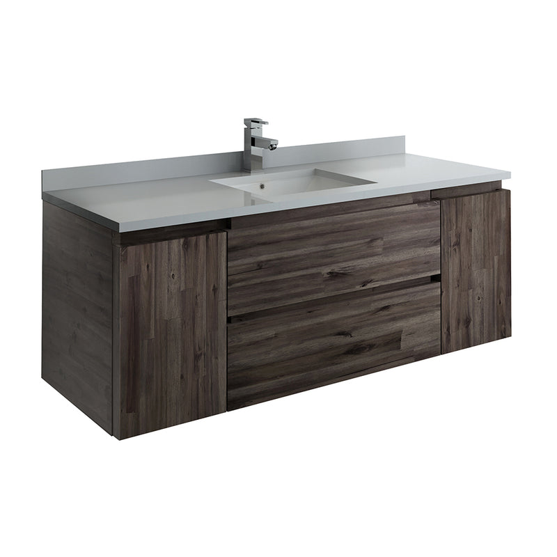 Fresca Formosa 54" Wall Hung Modern Bathroom Cabinet w/ Top & Sink FCB31-123012ACA-CWH-U