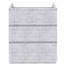 Fresca Formosa 53" Floor Standing Modern Bathroom Cabinet in Rustic White FCB31-123012RWH-FC