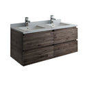 Fresca Formosa 46" Wall Hung Double Sink Modern Bathroom Cabinet FCB31-2424ACA