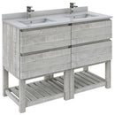 Fresca Formosa 46" Floor Standing Open Bottom Double Sink Modern Bathroom Cabinet in Ash FCB31-2424ASH-FS