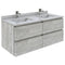 Fresca Formosa 46" Wall Hung Double Sink Modern Bathroom Cabinet in Ash FCB31-2424ASH