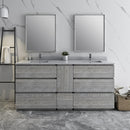 Fresca Formosa 70" Floor Standing Double Sink Modern Bathroom Cabinet in Ash FCB31-301230ASH-FC