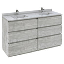 Fresca Formosa 58" Floor Standing Double Sink Modern Bathroom Cabinet in Ash FCB31-3030ASH-FC