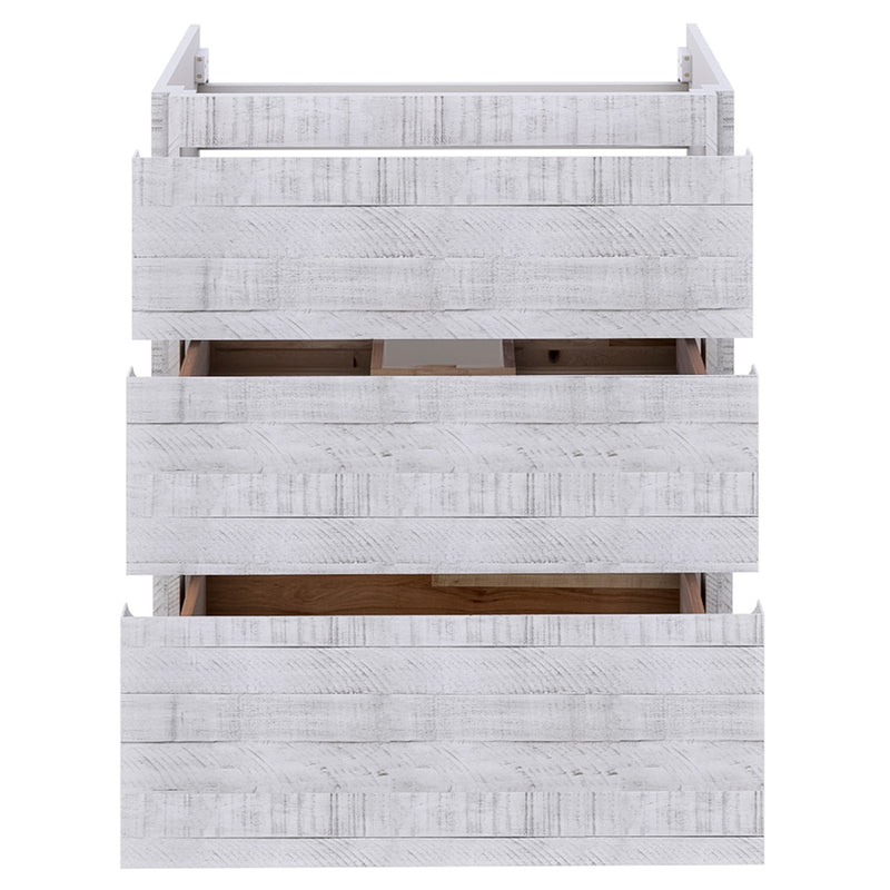 Fresca Formosa 58" Floor Standing Double Sink Modern Bathroom Cabinet in Rustic White FCB31-3030RWH-FC