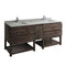 Fresca Formosa 84" Floor Standing Open Bottom Double Sink Modern Bathroom Cabinet w/ Top & Sinks FCB31-361236ACA-FS-CWH-U