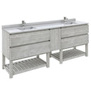 Fresca Formosa 82" Floor Standing Open Bottom Double Sink Modern Bathroom Cabinet in Ash FCB31-361236ASH-FS