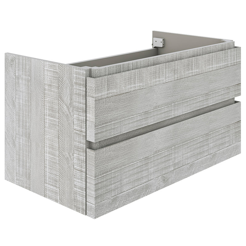 Fresca Formosa 82" Wall Hung Double Sink Modern Bathroom Cabinet in Ash FCB31-361236ASH