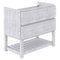 Fresca Formosa 82" Floor Standing Open Bottom Double Sink Modern Bathroom Cabinet in Rustic White FCB31-361236RWH-FS