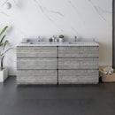 Fresca Formosa 70" Floor Standing Double Sink Modern Bathroom Cabinet in Ash FCB31-3636ASH-FC