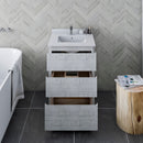 Fresca Formosa 23" Floor Standing Modern Bathroom Cabinet in Rustic White FCB3124RWH-FC