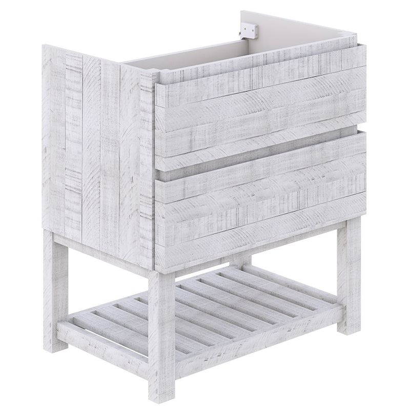 Fresca Formosa 29" Floor Standing Open Bottom Modern Bathroom Cabinet in Rustic White FCB3130RWH-FS