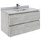 Fresca Formosa 36" Wall Hung Modern Bathroom Cabinet w/ Top & Sink in Ash FCB3136ASH-CWH-U