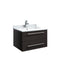 Fresca Lucera 24" Espresso Wall Hung Modern Bathroom Cabinet w/ Top & Undermount Sink FCB6124ES-UNS-CWH-U