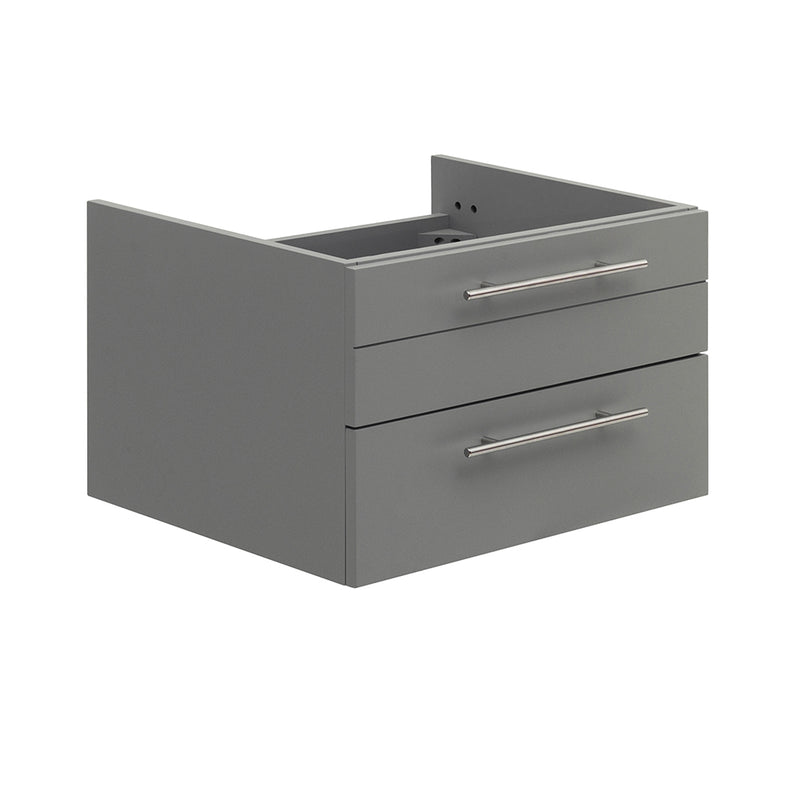 Fresca Lucera 24" Gray Wall Hung Undermount Sink Modern Bathroom Cabinet FCB6124GR-UNS