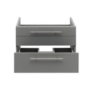 Fresca Lucera 24" Gray Wall Hung Undermount Sink Modern Bathroom Cabinet FCB6124GR-UNS