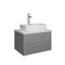 Fresca Lucera 24" Gray Wall Hung Modern Bathroom Cabinet w/ Top & Vessel Sink FCB6124GR-VSL-CWH-V