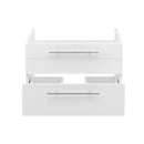 Fresca Lucera 24" White Wall Hung Undermount Sink Modern Bathroom Cabinet FCB6124WH-UNS