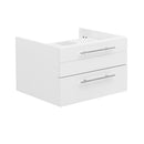 Fresca Lucera 24" White Wall Hung Vessel Sink Modern Bathroom Cabinet FCB6124WH-VSL