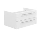 Fresca Lucera 30" White Wall Hung Undermount Sink Modern Bathroom Cabinet FCB6130WH-UNS