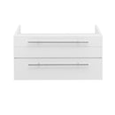 Fresca Lucera 30" White Wall Hung Undermount Sink Modern Bathroom Cabinet FCB6130WH-UNS