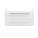 Fresca Lucera 30" White Wall Hung Vessel Sink Modern Bathroom Cabinet FCB6130WH-VSL